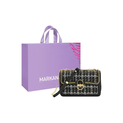 MARKANGARO ПУ (полиуретан) Сумка через плечо Стандартная Женская Черная