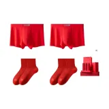 [Трусы 2 упаковки] [Носки из хлопка 2 упаковки] Зодиакальный год Коробка