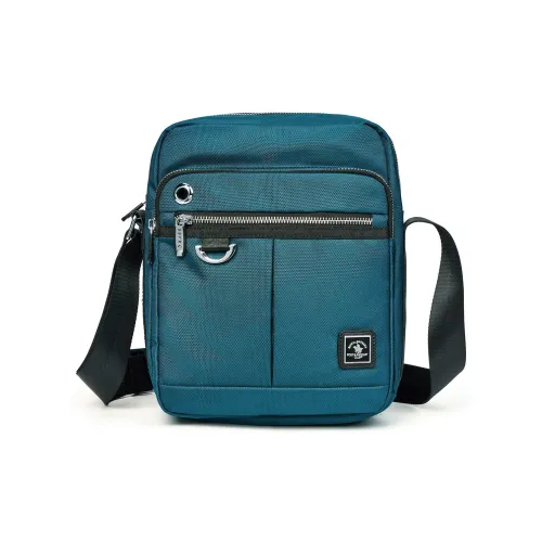 SANTA BARBARA POLO RACQUET CLUB Ткань Сумка через плечо Сумка на плечо Стандартная Мужская Синяя