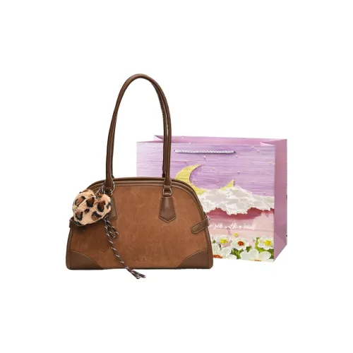 Bansusu ПУ (полиуретан) Сумка через плечо Женская Кофейно-коричневая