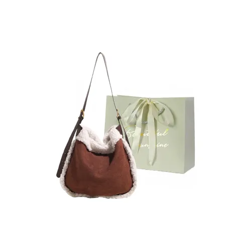 JIANGLIDA Замша Сумка через плечо Сумка на плечо Женская Кофейная Черная Хаки