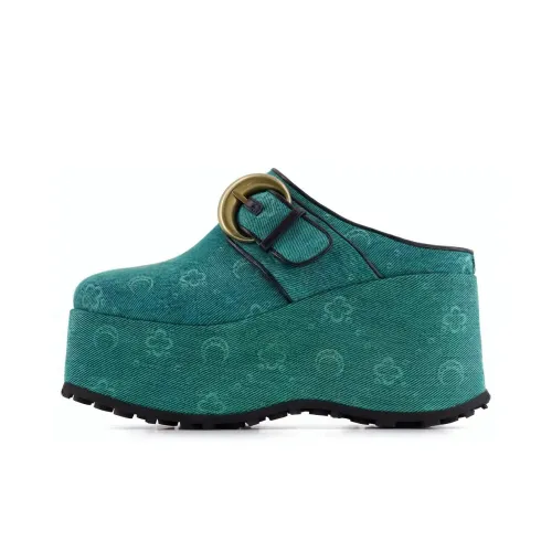 Marine Serre Домашние тапочки Женские Зеленый