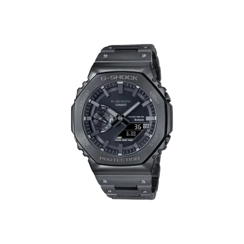 CASIO Full Metal Series Солнечный Кварцевый Механизм Нержавеющая Сталь Ремешок Часы Мужские Черный Циферблат