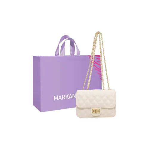 MARKANGARO ПУ (полиуретан) Маленькая квадратная сумка Стандартная Женская Белая Черная