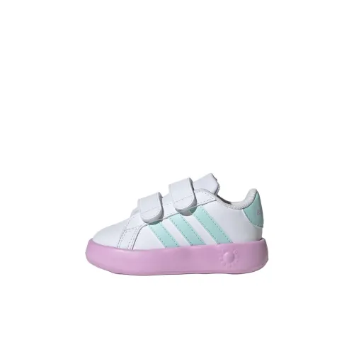 Adidas GRAND COURT 2,0 Low Топ Обувь для малышей Белый зеленый фиолетовый Infant And Toddler