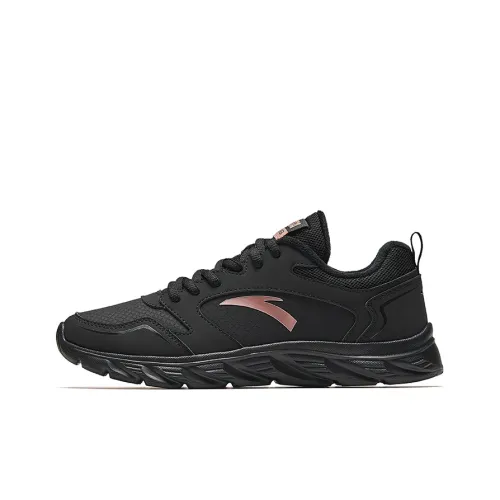 ANTA Running Collection Slip-resistant Abrasion-resistant Thermal Low-Top Casual Running Shoes Women's Black ANTA Running Collection Противоскользящие Износостойкие Термические Низкие Кеды Повседневные Беговые Кроссовки Женские Черные