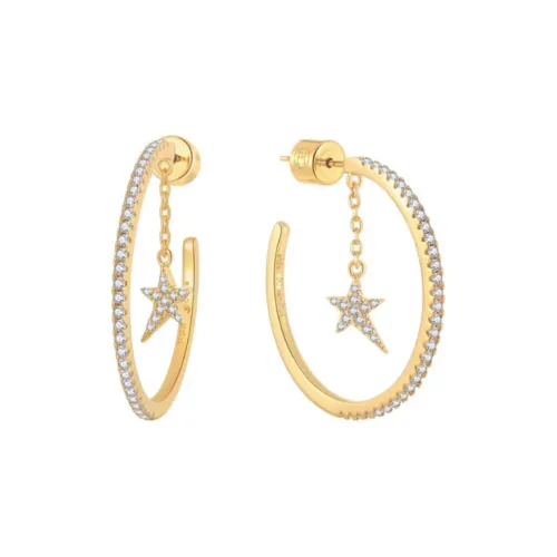 AIDEN CANDICE Серьги с цирконием Женские Золото Серебро