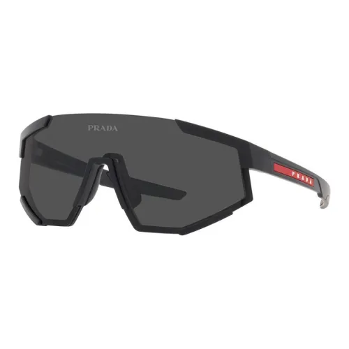 PRADA Резина Нерегулярная форма Солнцезащитные очки Мужские Черные