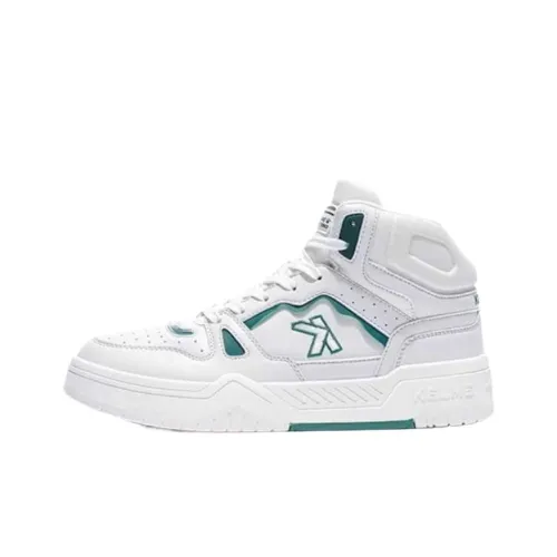 KELME Амортизация Противоскользящий Тепловой Покрытие MID Топ Повседневная Обувь Мужская Белый Зеленый