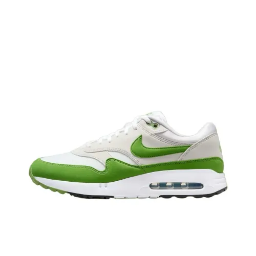 Nike Air Max 1 Low Топ Беговые кроссовки Мужские Белый Серый Зеленый