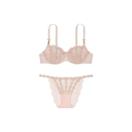 Victoria's Secret Комплект нижнего белья для женщин розовый с принтом