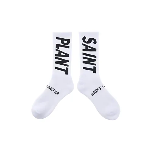 SAINT Mxxxxxx CPFM Collaboration Коллаборация 1 шт Белый Унисекс MID Носки до икры