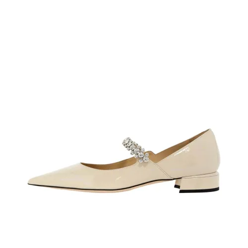 Jimmy Choo Bing Грубый каблук Casual Женские Экрю