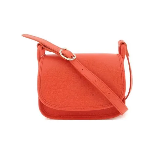 LONGCHAMP Le Foulonné Коровья кожа Сумка через плечо Маленькая Женская Апельсин