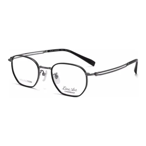 CHARMANT Титан Материал Титан Нерегулярная форма Оправы для очков Унисекс Черный металлик