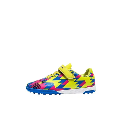 KELME Детские футбольные бутсы низкие, верх желтый, цветной синий, Kids