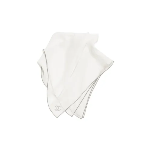 CHANEL Шелковые повязки на голову Женские Айвори