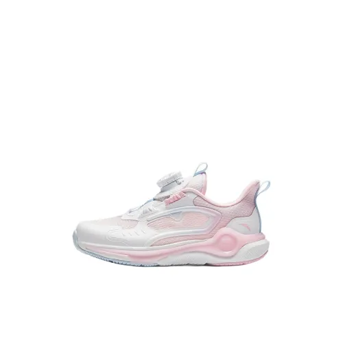 Antakids Lingyun 2,0 Slip Резистентный Низкий Топ Детская Беговая Обувь Белый Розовый Детский Возраст 3-7 Лет