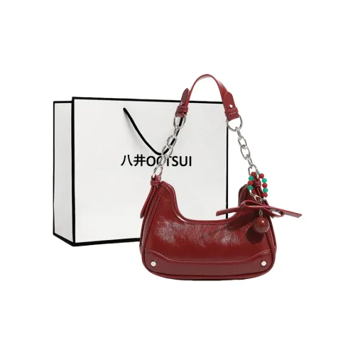 OCTSUI Микрофибра Синтетическая Кожа Плечевая Сумка Сумка через плечо Сумка для ноутбука Женская Вишнево-Красный