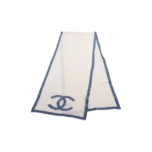 CHANEL Кашемир Вязаные Шарфы Женские Бежевый