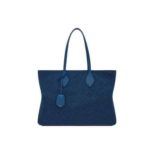 Ferragamo Ткань Тоут Сумка Сумка для покупок Сумка Сумка через плечо Большая Женская Бирюзовая Синяя