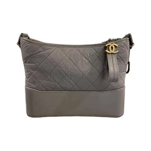 CHANEL Gabrielle Телячья кожа Сумка-хобо Сумка Сумка через плечо Сумка через плечо Средний Женская Темно-серый