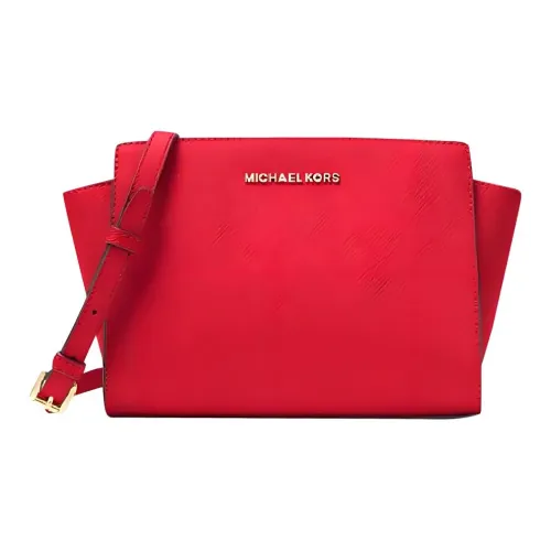 MICHAEL KORS Selma Saffiano кожа ухо сумка сумка через плечо средний размер женская темно-красный