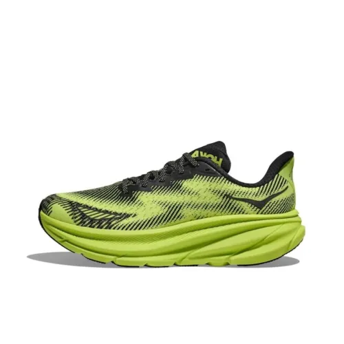 HOKA ONE ONE Clifton 9 Slip-resistant Abrasion-resistant Low-top Беговые кроссовки Унисекс Зеленый
