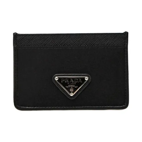 PRADA Нейлонный держатель для карт женский черный