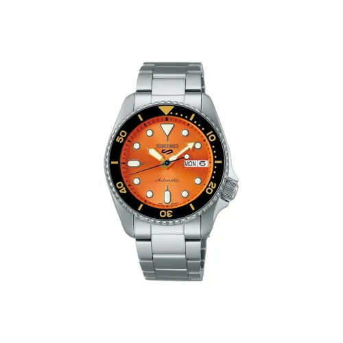 SEIKO Автоматический/Ручной Механизм Мужские Часы 38 мм Оранжевый