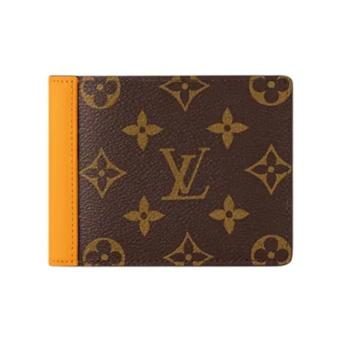 LOUIS VUITTON Multiple Покрытый холст Кошелек Мужской Сафран Желтый