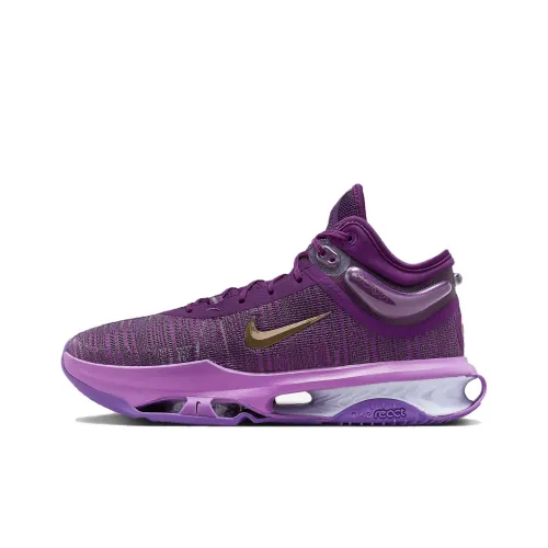 Nike Air Zoom GT Jump 2 Slip Resistant Abrasion Resistant MID Топ Баскетбольные кроссовки Мужской Фиолетовый