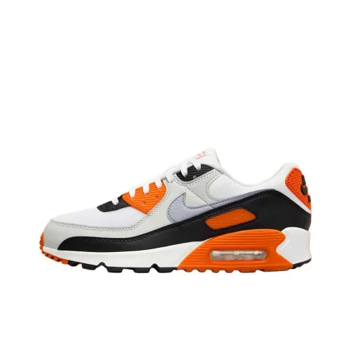 Nike Air Max 90 Low Топ Беговые кроссовки Женские Белый Черный Оранжевый