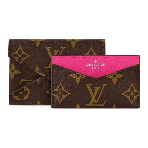 LOUIS VUITTON KirigamiColormania Покрытый холст Покрытый холст Картхолдер Женский Розовый Красный и Коричневый
