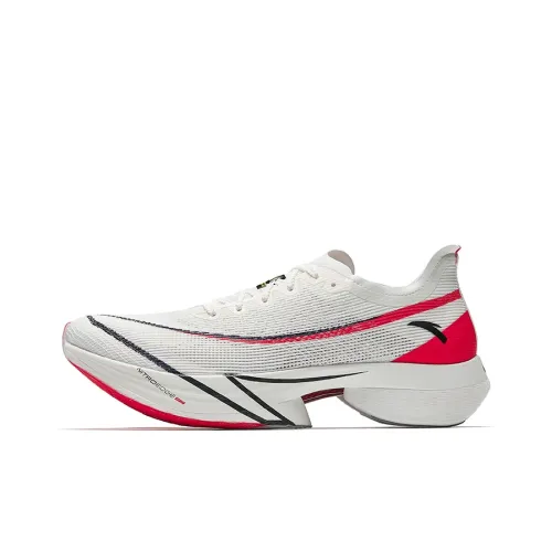 ANTA C10 Pro Slip Устойчивый к истиранию Низкий Топ Беговые кроссовки Мужские Белый Красный Черный