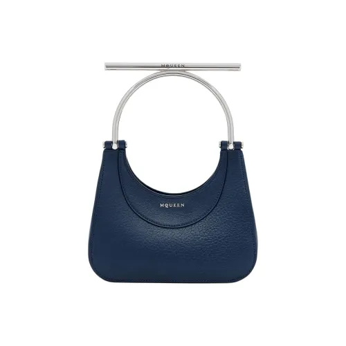 Alexander McQueen Рельефная овечья кожа сумка через плечо мини женская джинсовый синий
