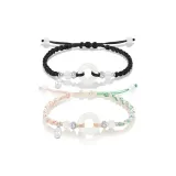 Браслет 1 пара (Черный + Зеленый)