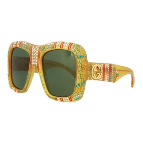 GUCCI Квадратные Солнцезащитные Очки Мужские Желтые