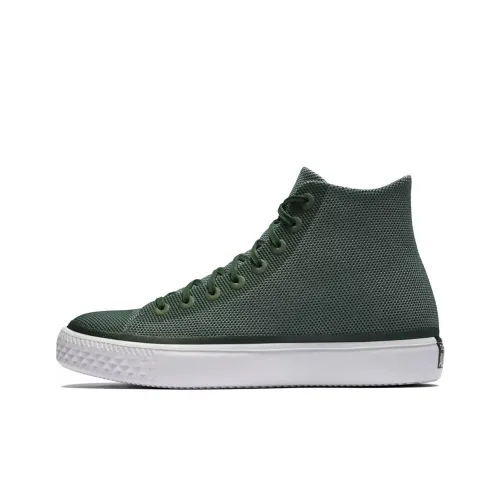 Конверс Slip Resistant Abrasion Resistant High Топ Скейтборд Кроссовки Мужские Темно-зеленые