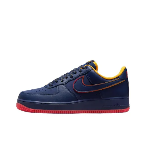 Nike Air FORCE 1 Slip-on Устойчивый к истиранию Низкий Топ Скейтбординг Кроссовки Унисекс Синий