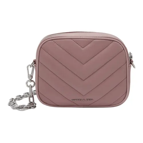 CHARLES KEITH Ткань Маленькая Квадратная Сумка MOTHER Daughter Сумка на Плечо Стандартная Женская Черная Розовая