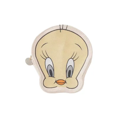 SNIDEL Tweety Коллаборация Полиэстер Путешествие Сумка для хранения Трумпет Унисекс Айвори Белый Желтый