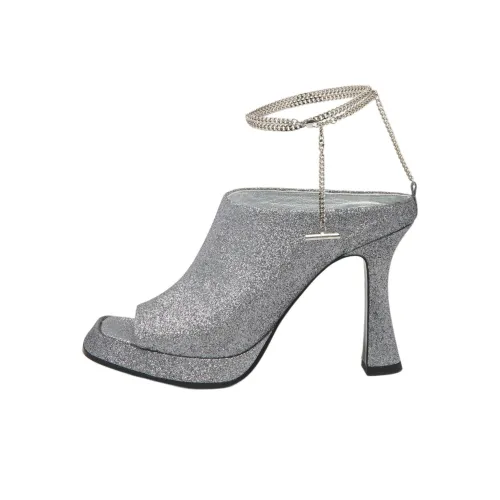 Alexander McQueen Flare One Ремень Сандалии 9 см Женские Серебряные