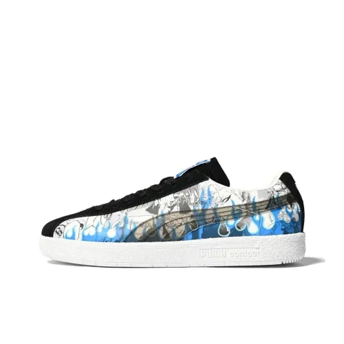 Deathly X PUMA DELPHIN Low Топ Скейтборд Кроссовки Унисекс Черный Белый Синий