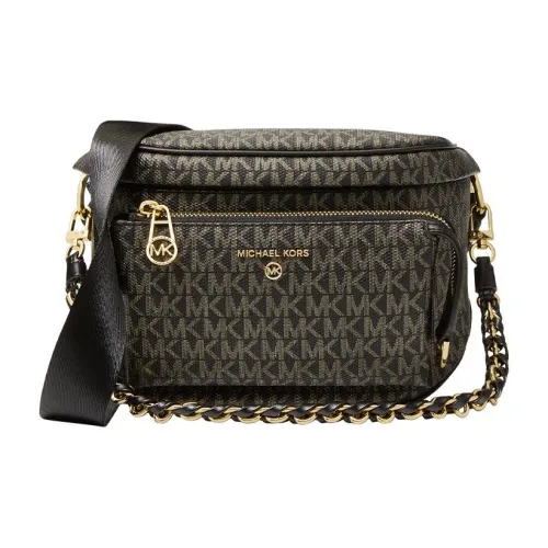 MICHAEL KORS Artificial Leather Crossbody Bag Medium Women's Black Gold MICHAEL KORS Искусственная кожа Сумка через плечо Средняя Женская Черный и Золото