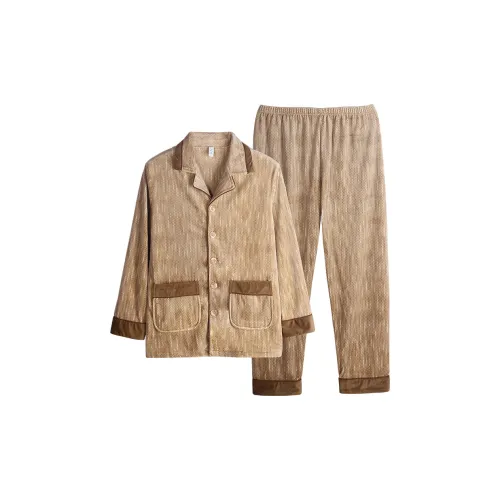 Xuan Liang 71006 Light Coffee Men's Pajama Sets