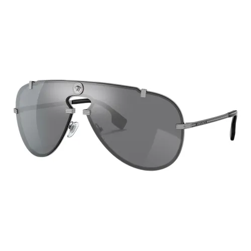 VERSACE Металл Aviator Солнцезащитные очки Мужские Серые