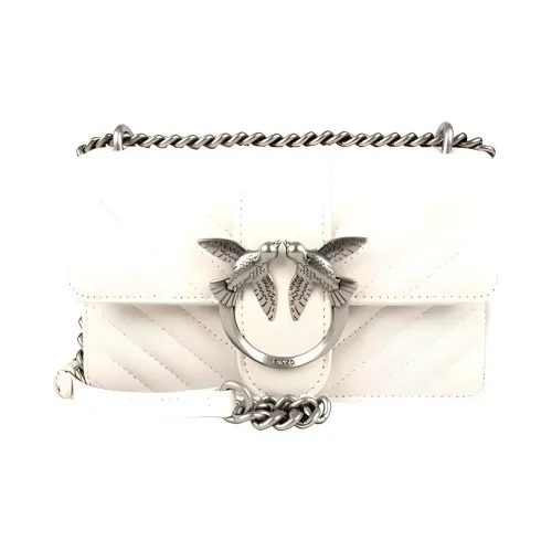 PINKO Quilt Овчина Bird Сумка Swallow Сумка Сумка через плечо Мини Women's White