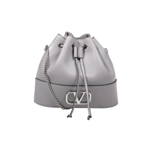 Valentino Sheepskin Сумка-ведро Сумка через плечо Сумка на плечо Женская Серый