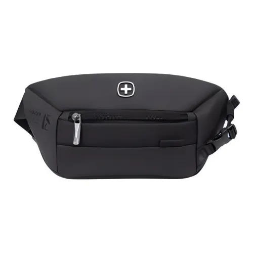 Wenger Полиэстер с Синтетической Кожей Сумка через плечо Sling Сумка Маленькая Мужская Черная